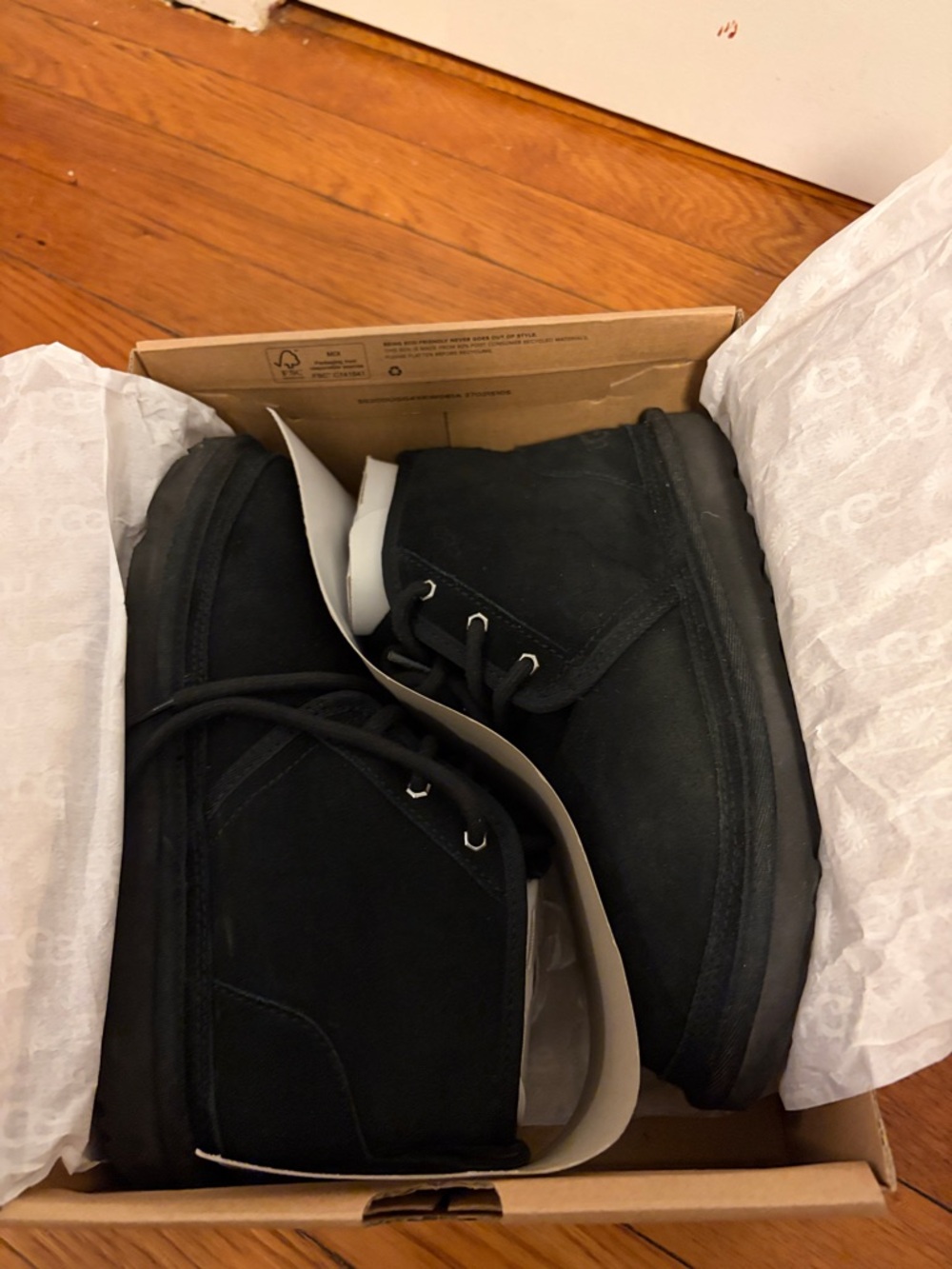 Kids Black Ugg Chukka boots